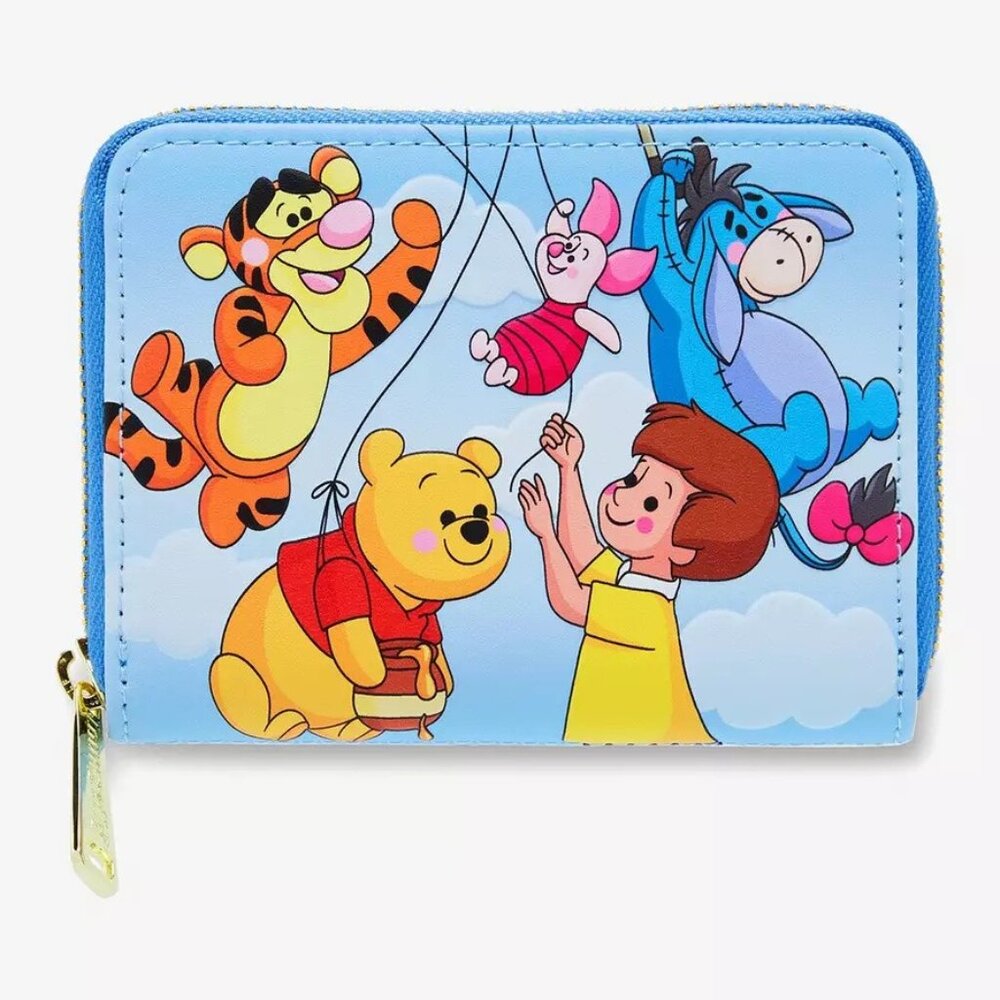Loungefly Disney Winnie The Pooh Wallet Balloon Characters Zip Around - Picture 1 of 4